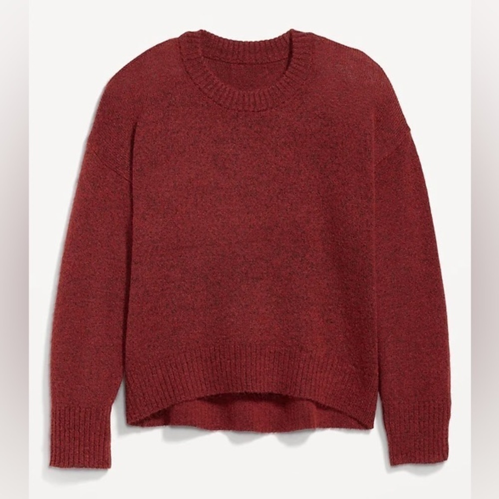 OLD NAVY Women’s Cozy Pullover Crew Neck Sweater Burnt Orange Size Medium